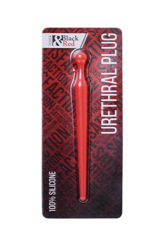 Black & Red by TOYFA Penis Plug, Silikon, Kırmızı, 10 cm
