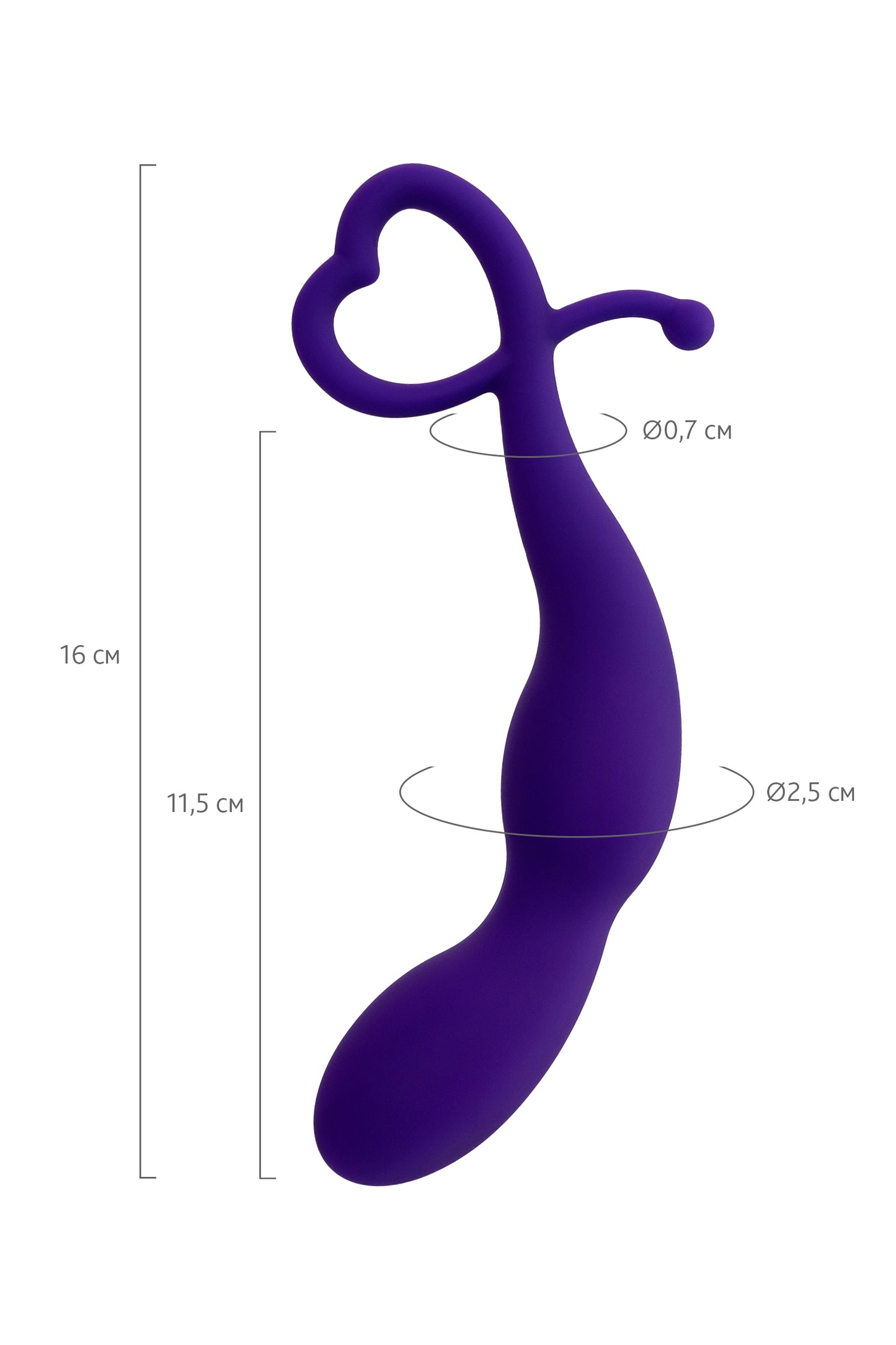 ToDo by Toyfa Wlap Anal Plug, silikon, mor, 16 cm, Ø 2,5 cm