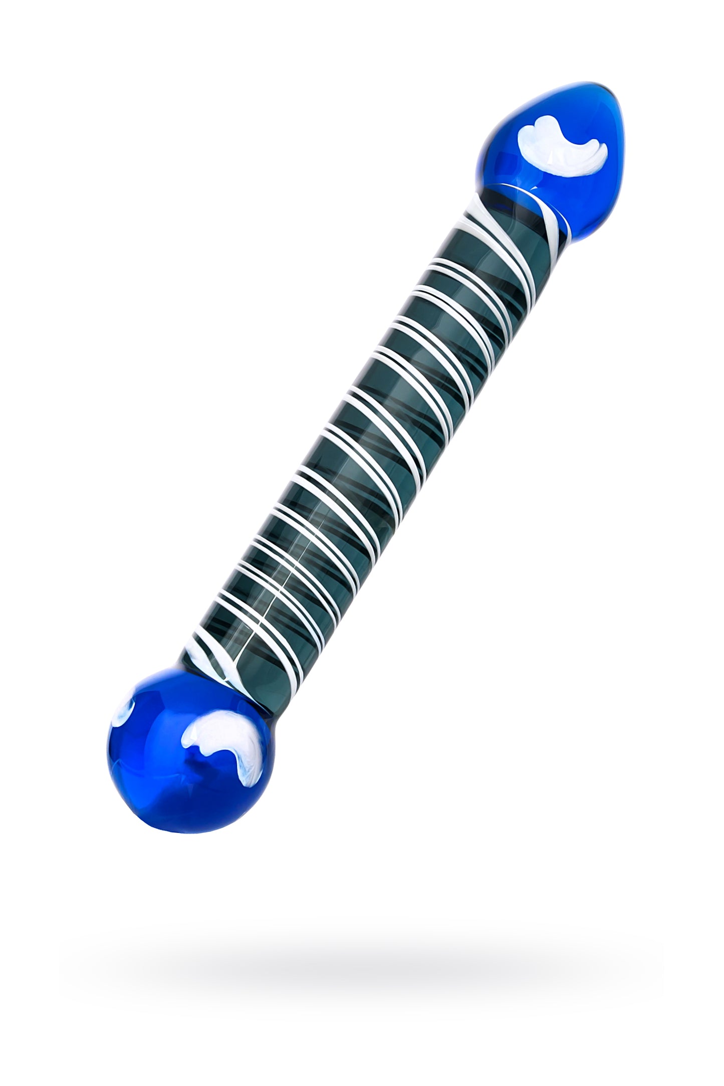 Sexus Glass Çift Taraflı Cam Dildo, mavi, 21 cm