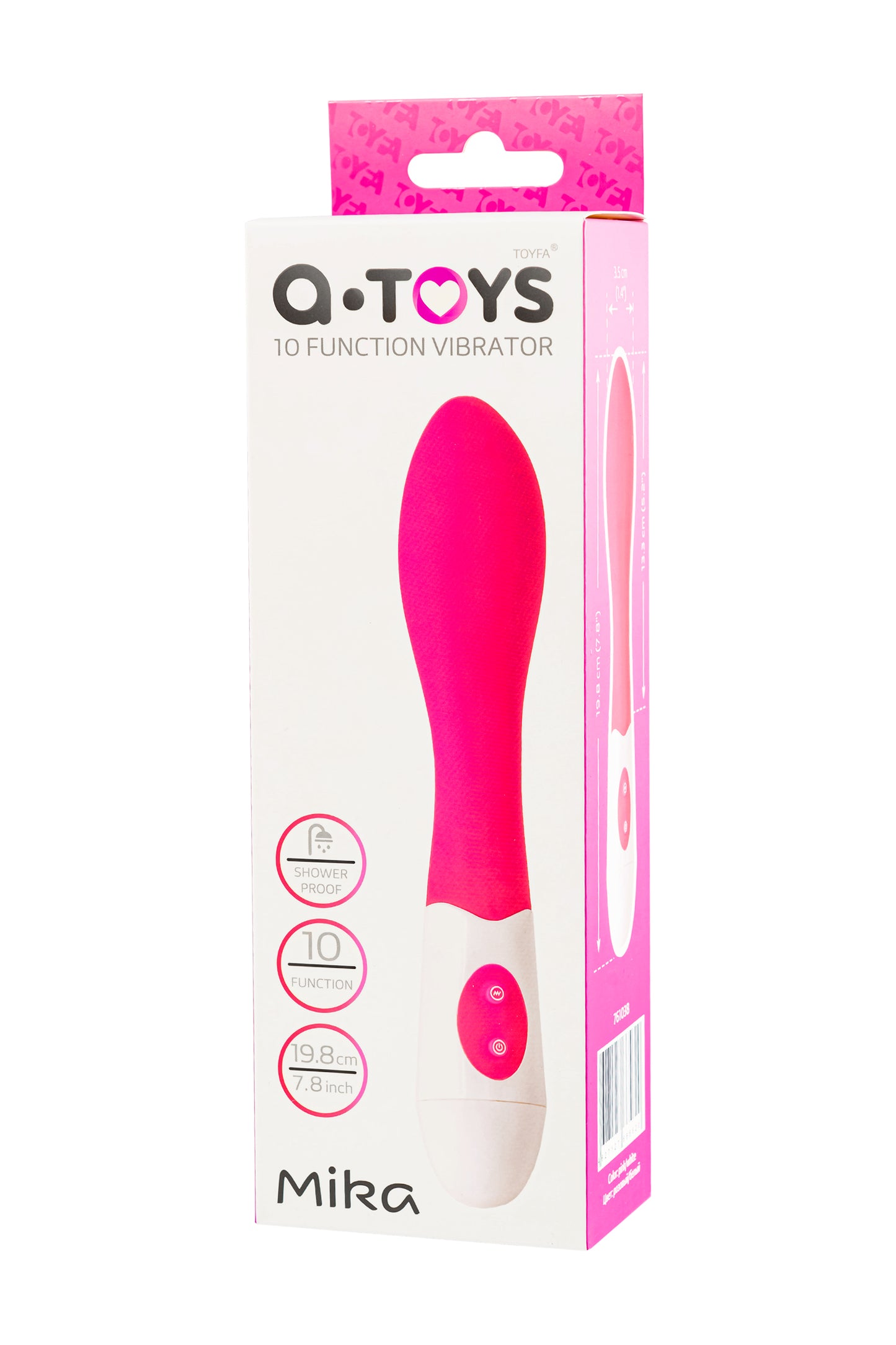 A-Toys by TOYFA Mika Vibratörü, silikon, pembe, 19,8 cm