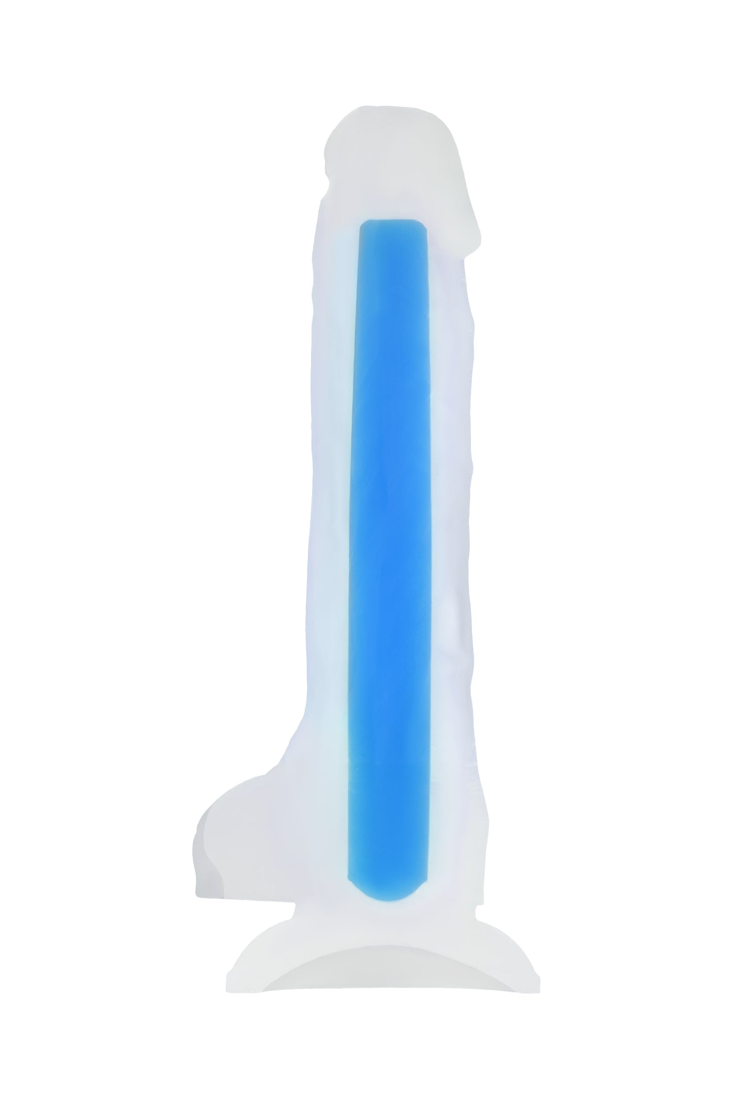 Beyond by Toyfa  Steve Glow Gece Parlayan Dildo, Silikon, Şeffaf, 20 cm