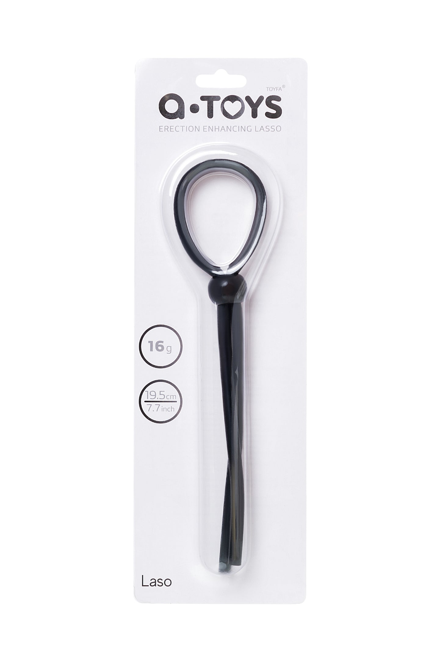 A-toys by TOYFA'NIN tek boncuklu penisine kement, silikon, siyah, 19,5 cm