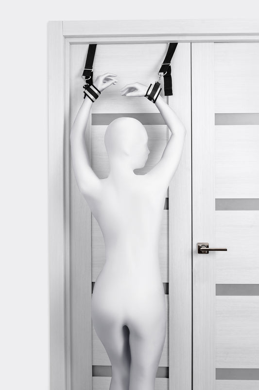 Anonymo BDSM Kapı esaret kelepçe, Polyester, Gümüş, 23 cm