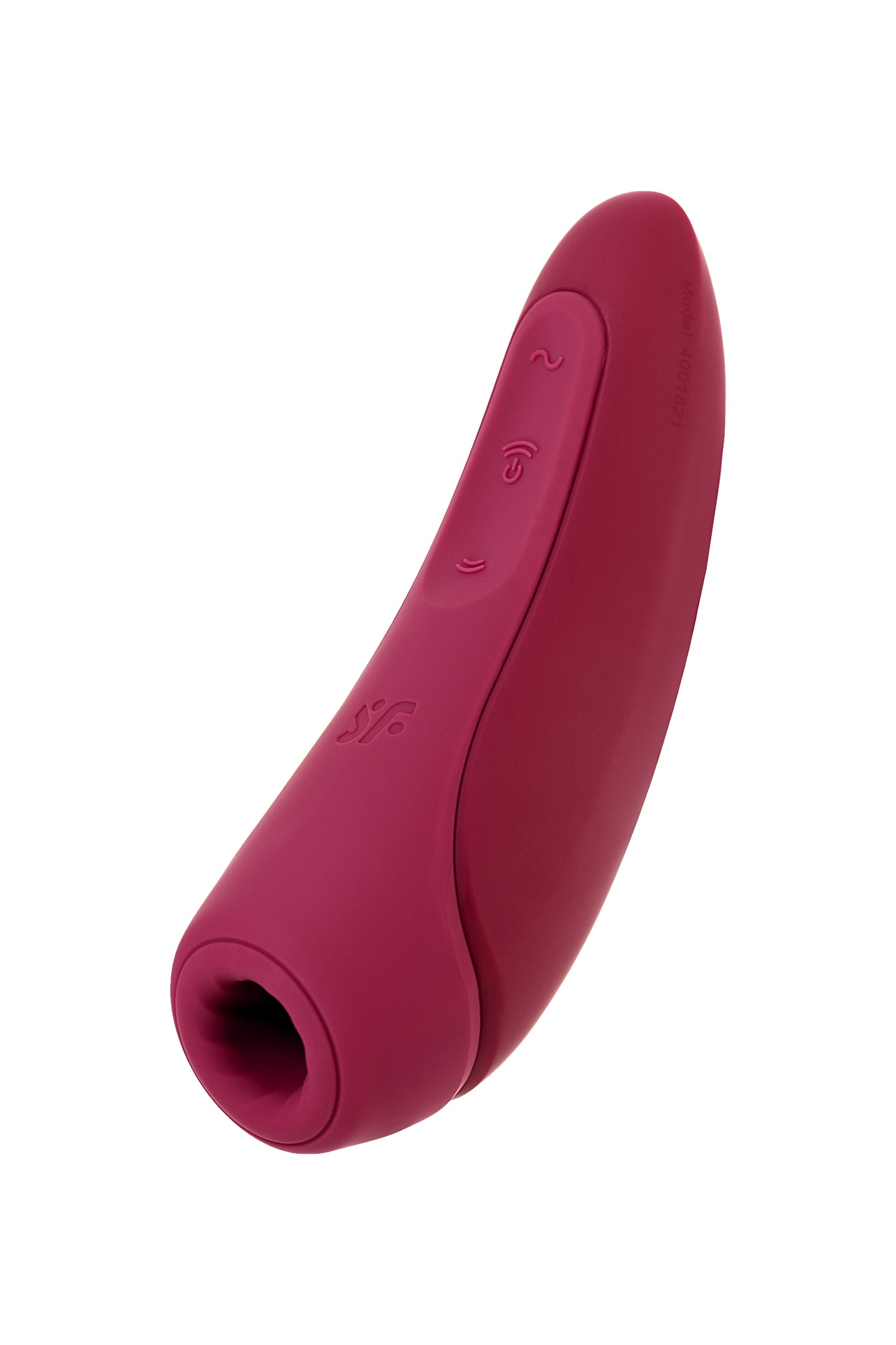 Satisfyer Curvy 1 Connect App Vakum Dalgası Klitoris Vibratörü, silikon, kırmızı, 14,3 cm