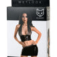 Glossy Parlak Gigi Seti Wetlook malzemeden, Siyah, M
