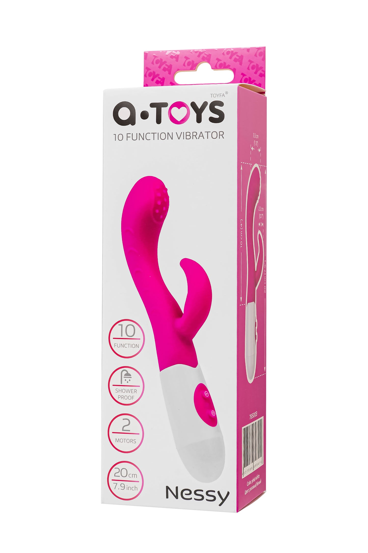 A-Toys by TOYFA Nessy Klitoral Uyarıcı Vibratör, silikon, pembe, 20 cm