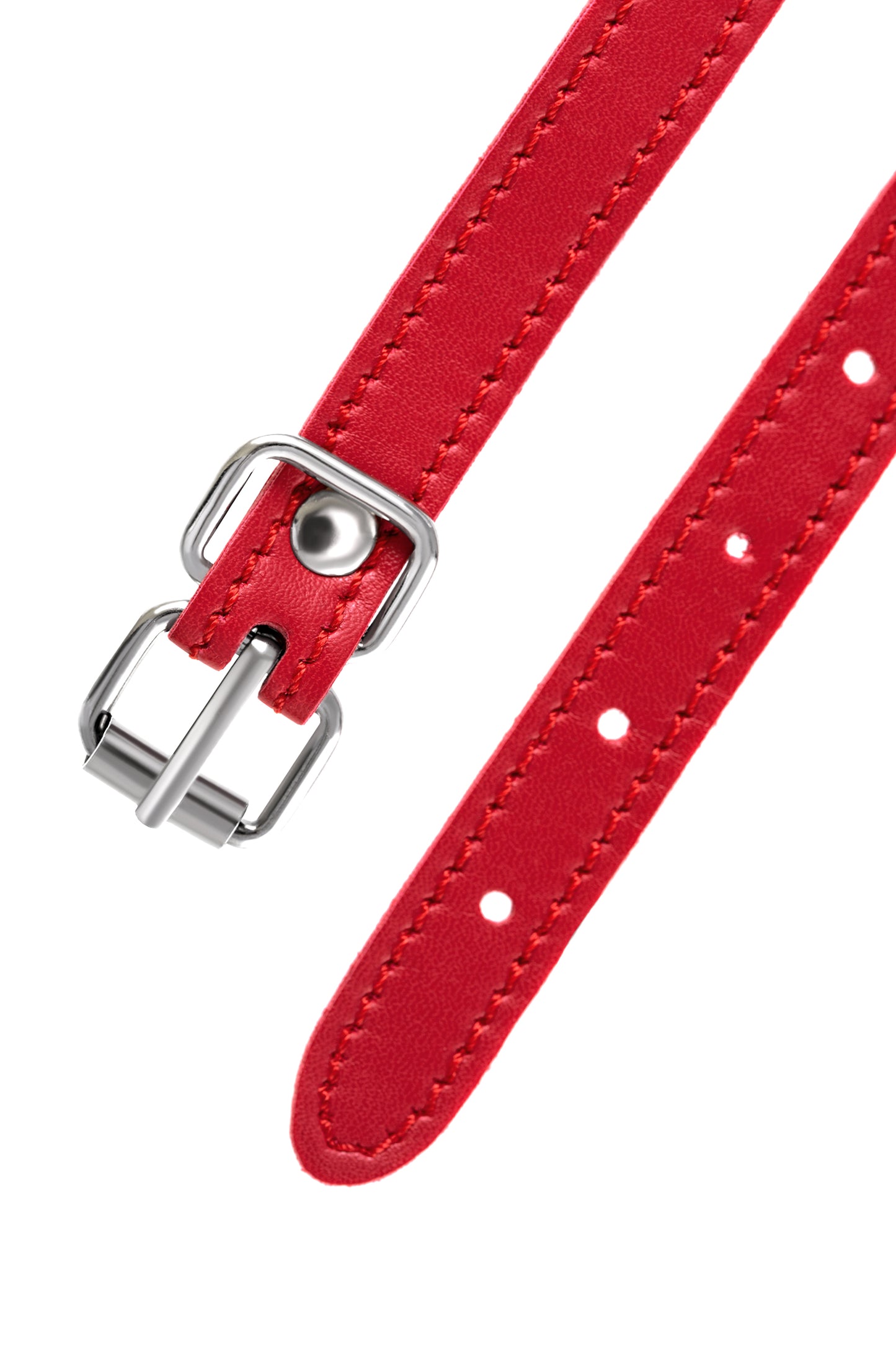 Anonymo BDSM Maske, PU deri, kırmızı, 65 cm