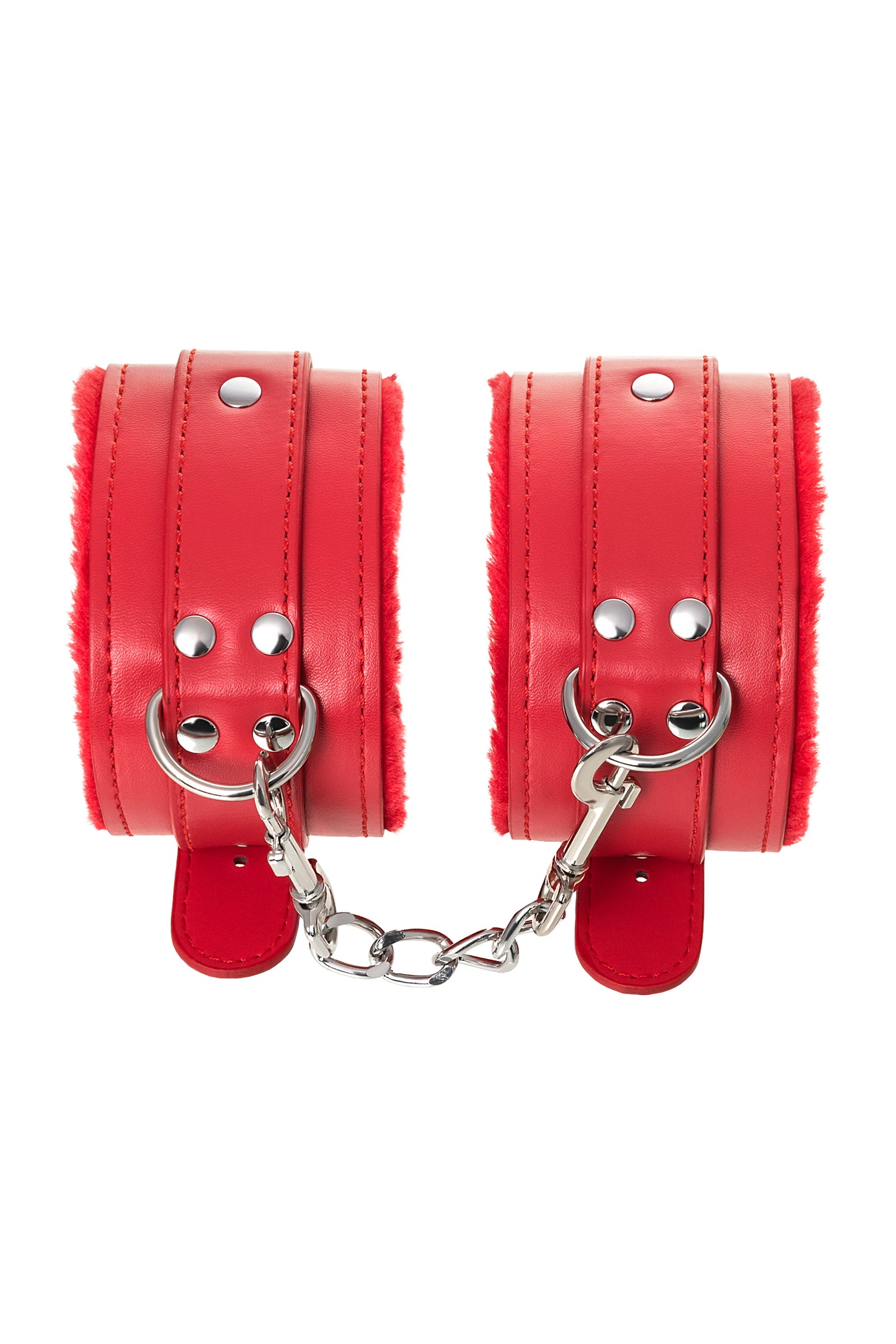 Anonymo BDSM Ayak Kelepçe #0155 , PU deri, kırmızı, 27 cm