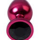 Metal by TOYFA Anal Plug, Metal, kırmızı, siyah kristalli, 8,2 cm, Ø3,4 cm, 85 g