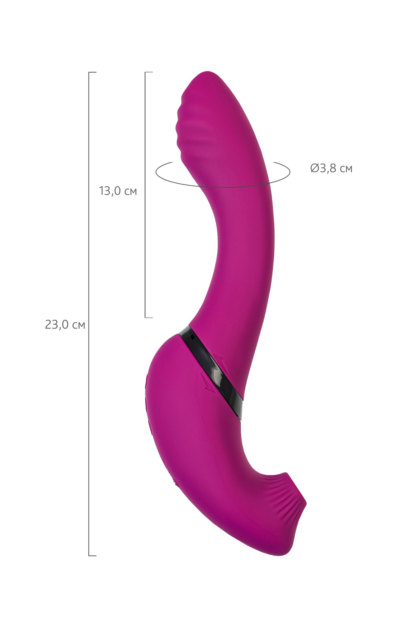 JOS Vakum uyarımlı döner vibratör Spinser, silikon, mor, 23 cm