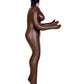 Dolls-X by TOYFA Michelle şişme bebek, siyah kadın, üç delikli, 160 cm