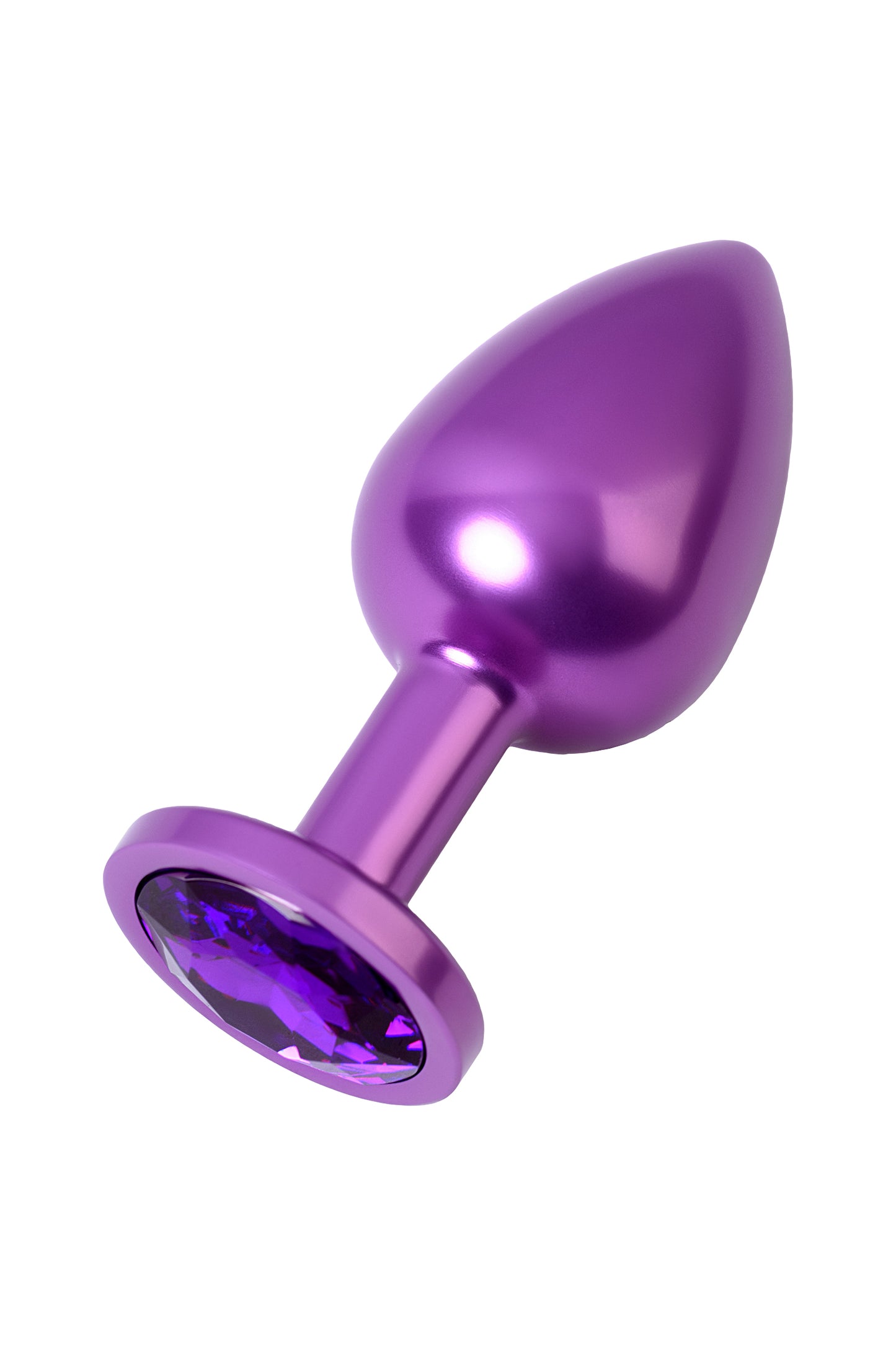 Metal by TOYFA Anal Plug, mor, mor kristalli, 8,2 cm, Ø3,4 cm, 85 g