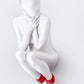 Anonymo BDSM Ayak Kelepçe #0155 , PU deri, kırmızı, 27 cm