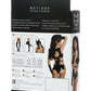 Glossy HALLE Deri Büstyer, Mini şort ve Eldiven Seti, Wetlook , siyah, M