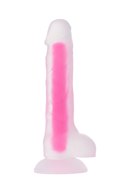 Beyond by Toyfa Tony Glow  Gece Parlayan Dildo, Silikon,Şeffaf , 20 cm