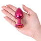 Metal Toyfa Anal Plug Metal, metal, kırmızı, kırmızı kristalli, 8,2 cm, Ø3,4 cm, 85 g