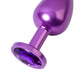Metal by TOYFA Anal Plug, mor, mor kristalli, 8,2 cm, Ø3,4 cm, 85 g