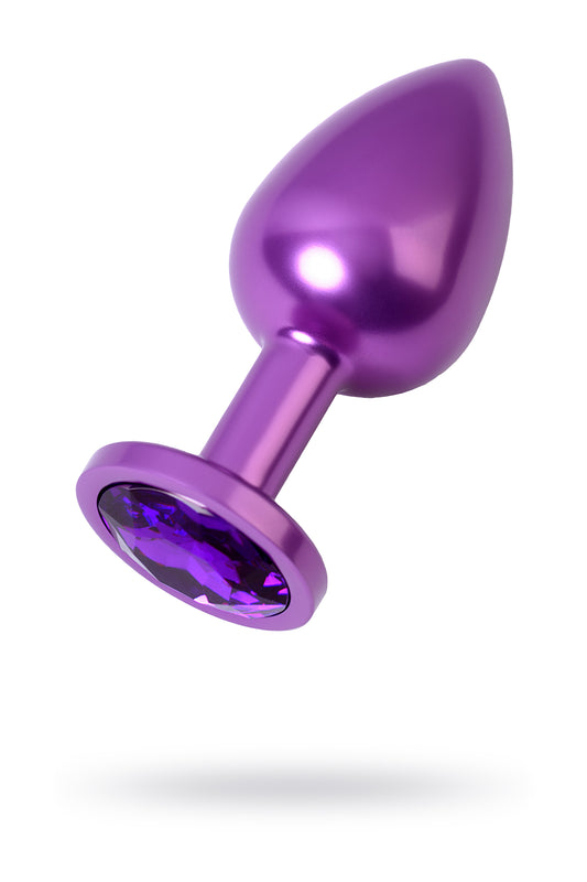 Metal by TOYFA Anal Plug, mor, mor kristalli, 8,2 cm, Ø3,4 cm, 85 g