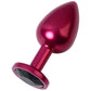 Metal by TOYFA Anal Plug, Metal, kırmızı, siyah kristalli, 8,2 cm, Ø3,4 cm, 85 g