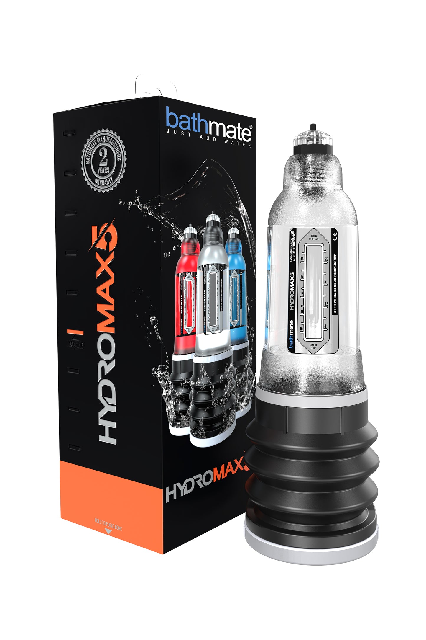 Bathmate HYDROMAX5 penis pompası, ABS plastik, transparan, 26 cm (Hydromax X20 analog)