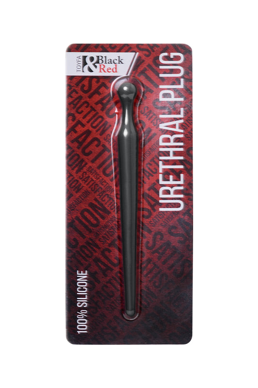 Black & Red by TOYFA Üretral Plug, Silikon, Siyah, 10 cm