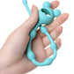 ToDo by Toyfa Froggy anal zinciri, silikon, mavi, 27,4 cm, Ø 1,4 cm