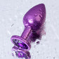 Metal by TOYFA Anal Plug, mor, mor kristalli, 8,2 cm, Ø3,4 cm, 85 g