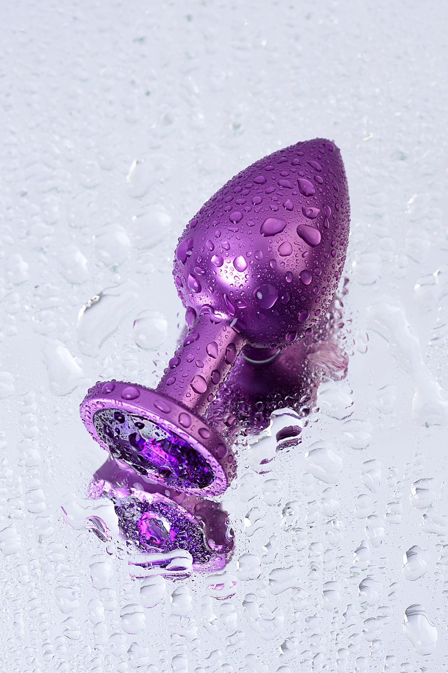 Metal by TOYFA Anal Plug, mor, mor kristalli, 8,2 cm, Ø3,4 cm, 85 g