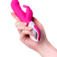 JOS ELLY Isıtmalı Vibratör,  silikon, pembe, 21,5 cm