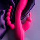 JOS SPANKY Üçlü Vibratör, silikon, pembe, 21 cm