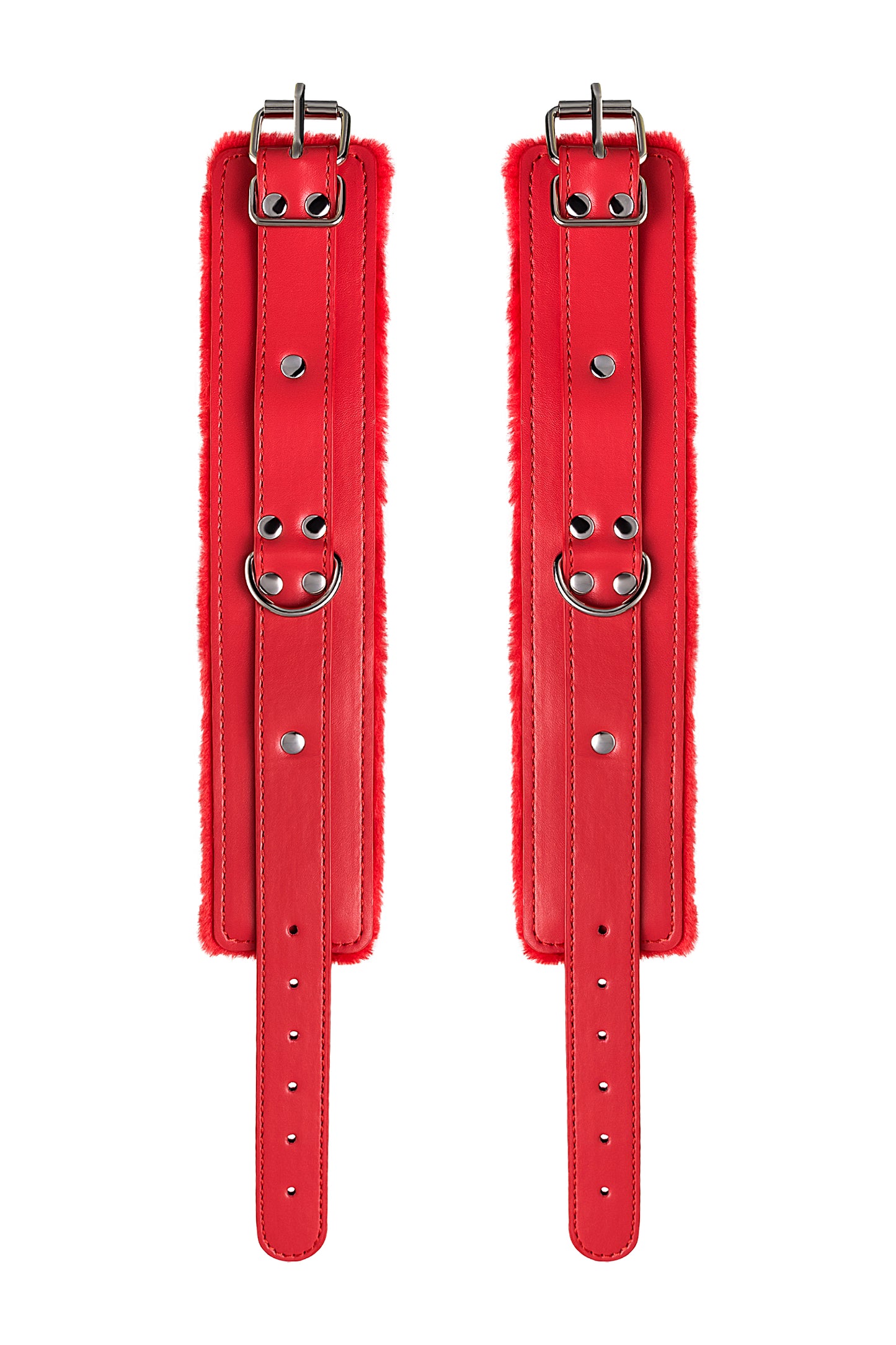 Anonymo BDSM Ayak Kelepçe #0155 , PU deri, kırmızı, 27 cm