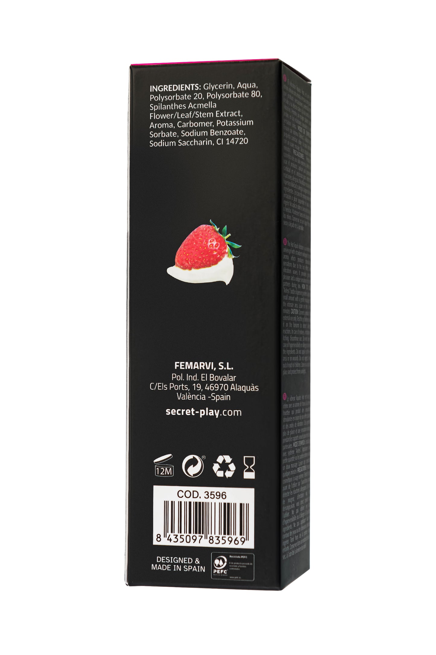 SECRET PLAY Titreşim Efektli Masaj Jeli, ısıtıcı, 15 ml