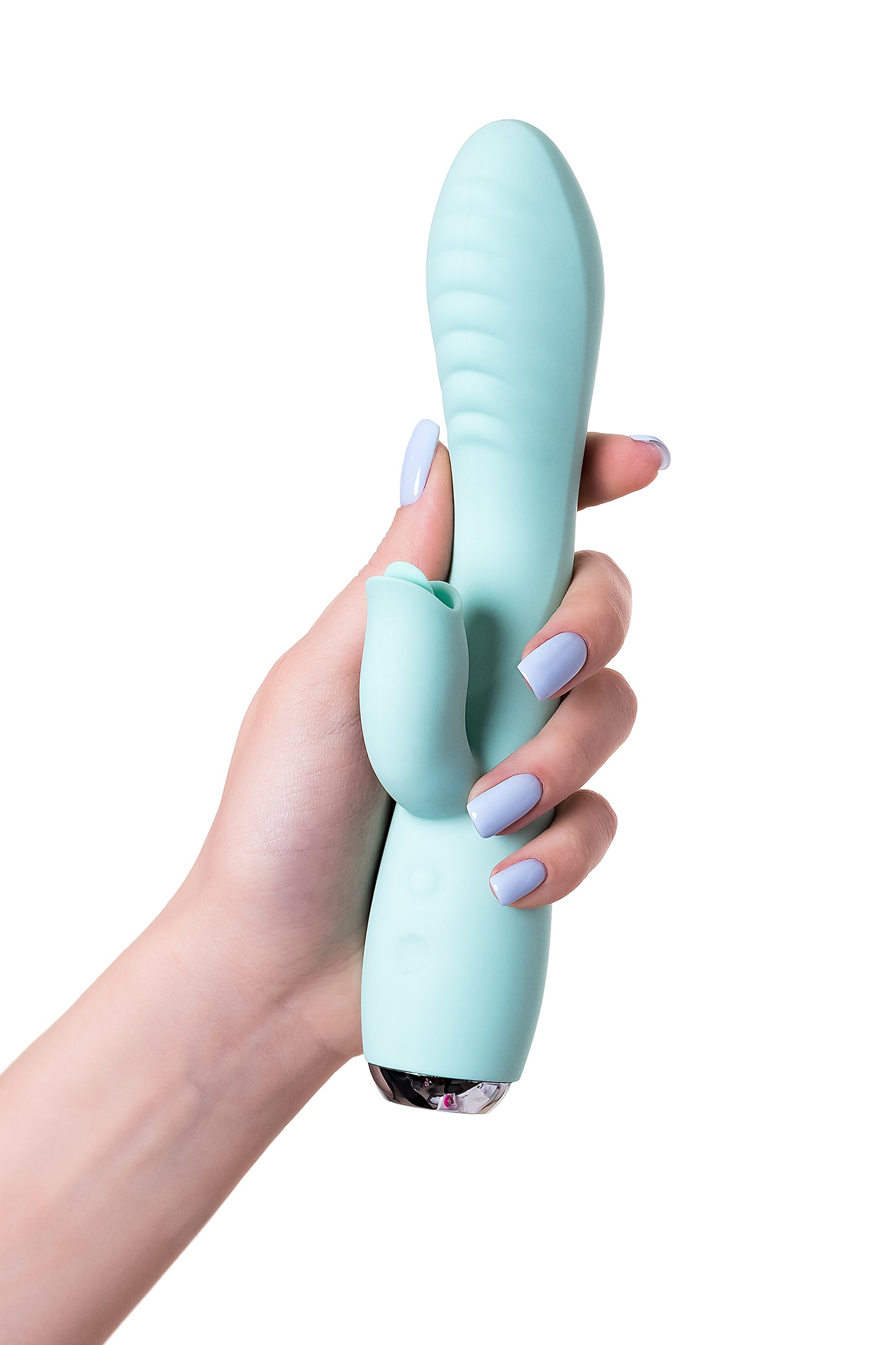 JOS MİLO Klitoral Uyarıcı ve Dilli Vibratör, Silikon, Cam Göbeği, 20 cm