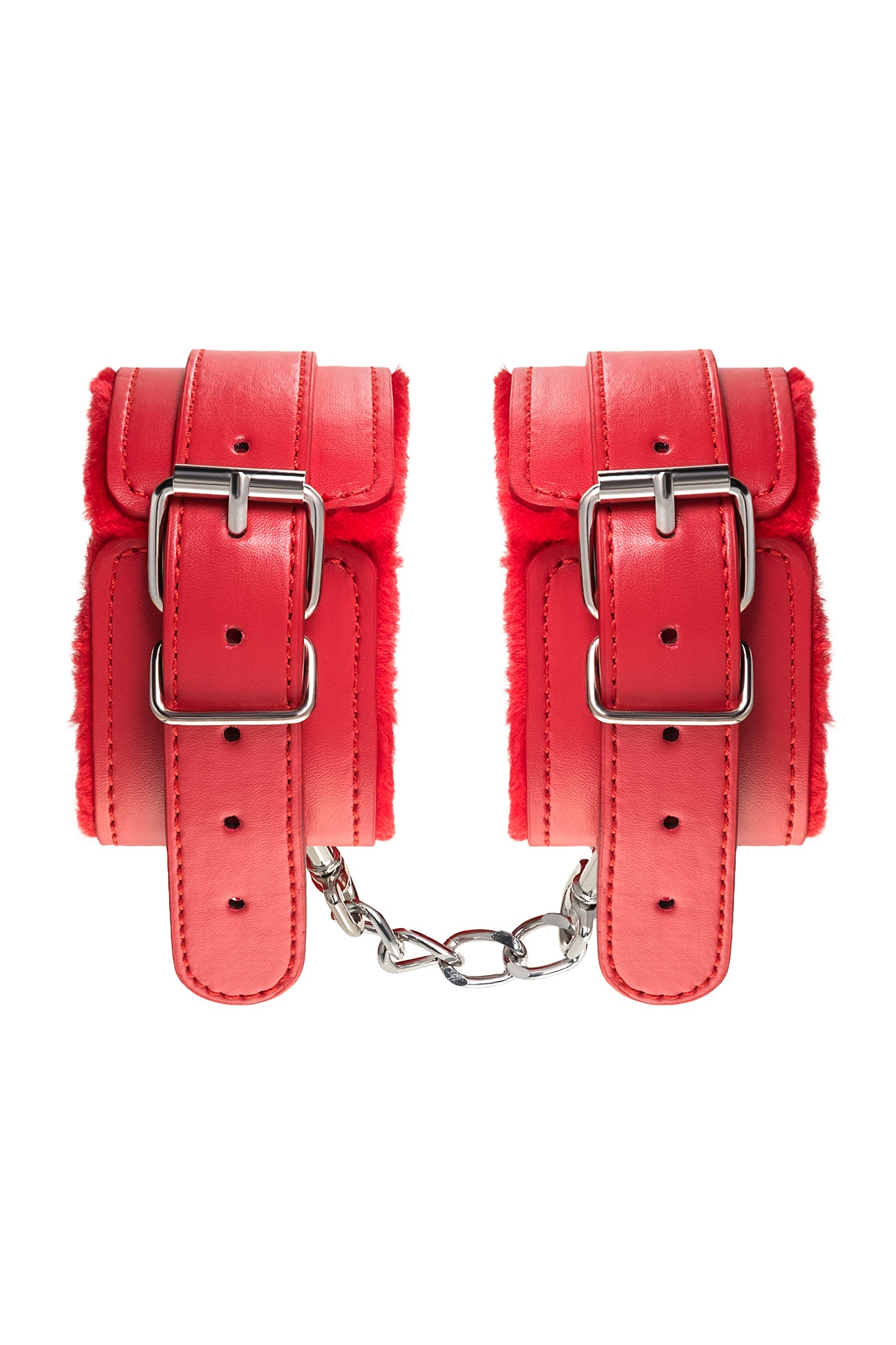 Anonymo BDSM Ayak Kelepçe #0155 , PU deri, kırmızı, 27 cm