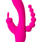 JOS SPANKY Üçlü Vibratör, silikon, pembe, 21 cm