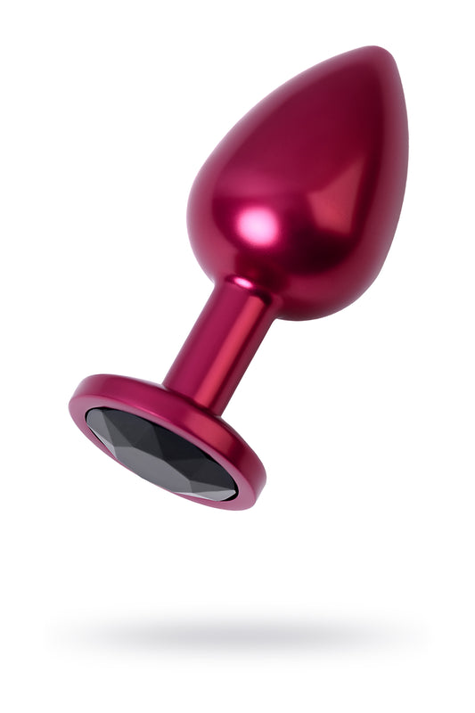 Metal by TOYFA Anal Plug, Metal, kırmızı, siyah kristalli, 8,2 cm, Ø3,4 cm, 85 g