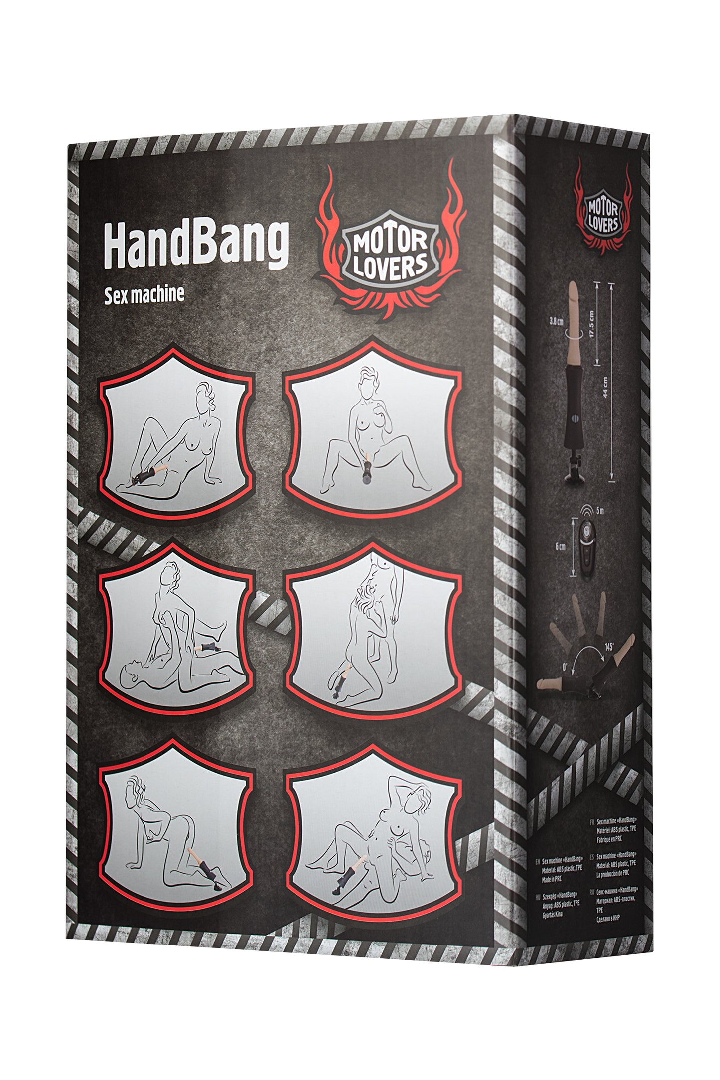 MotorLovers Seks Makinesi HandBang, ABS, siyah, 44 cm