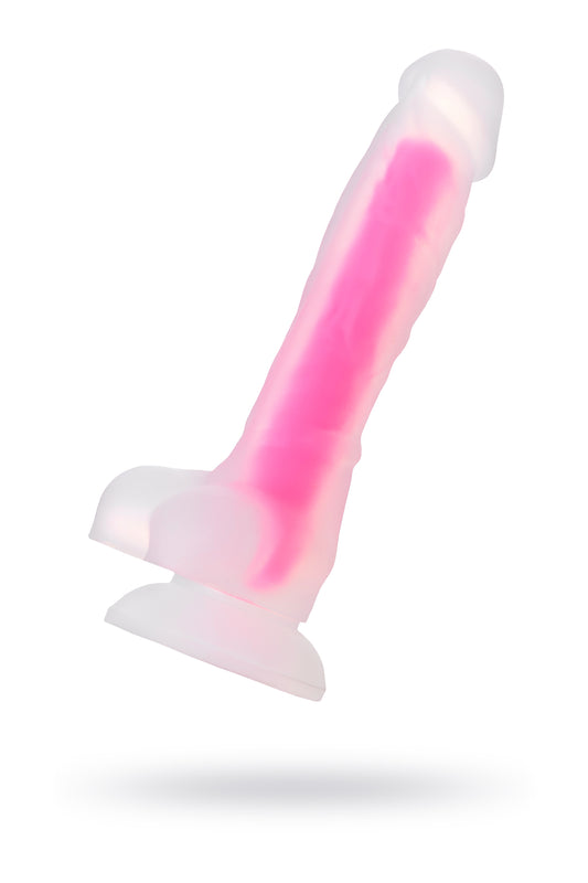 Beyond by Toyfa Tony Glow  Gece Parlayan Dildo, Silikon,Şeffaf , 20 cm