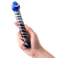 Sexus Glass Çift Taraflı Cam Dildo, mavi, 21 cm