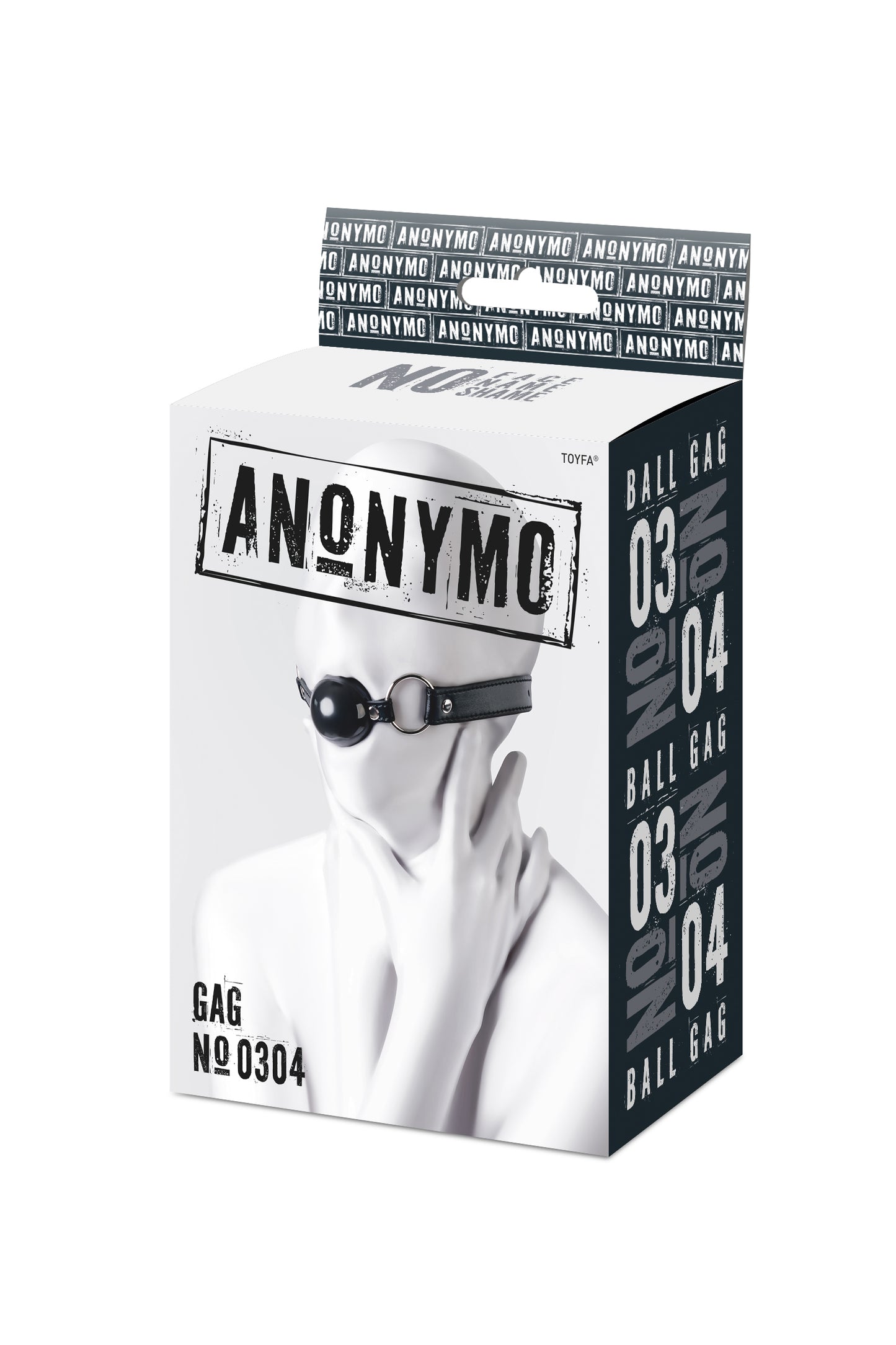 Anonymo BDSM Ağız Topu #0304, TPR, siyah, 64 cm