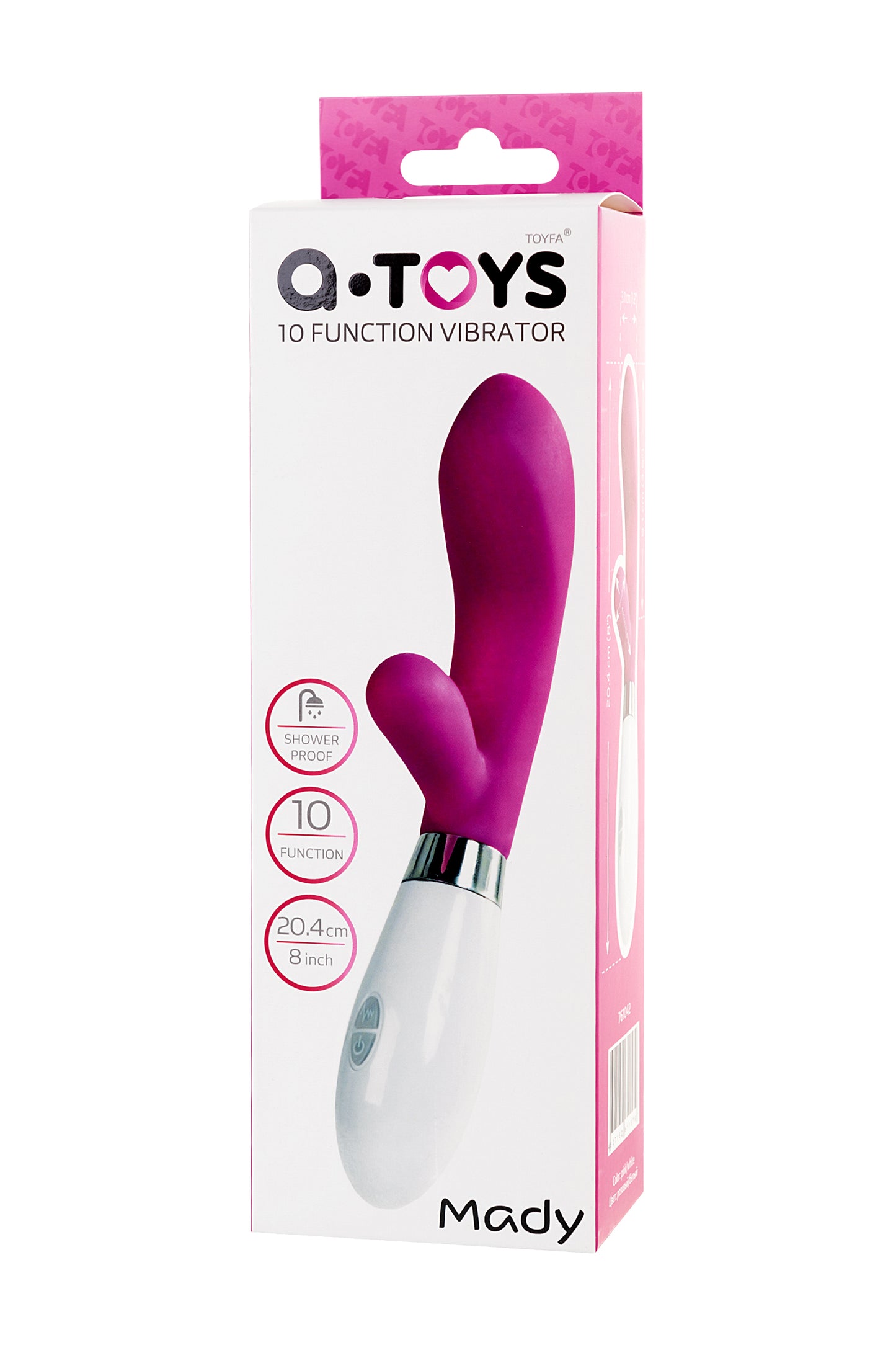A-Toys by TOYFA Mady Vibratör, Silikon, Pembe, 20,4 cm