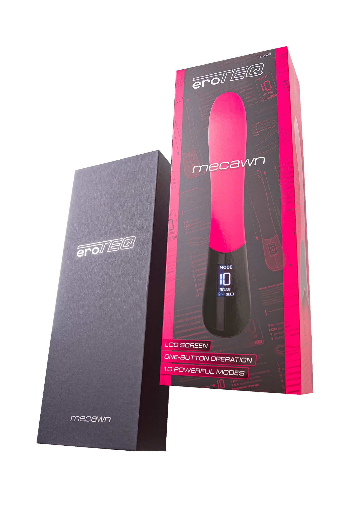 eroTeq Mecawn Vibrator, silicone, pink, 20.5 cm
