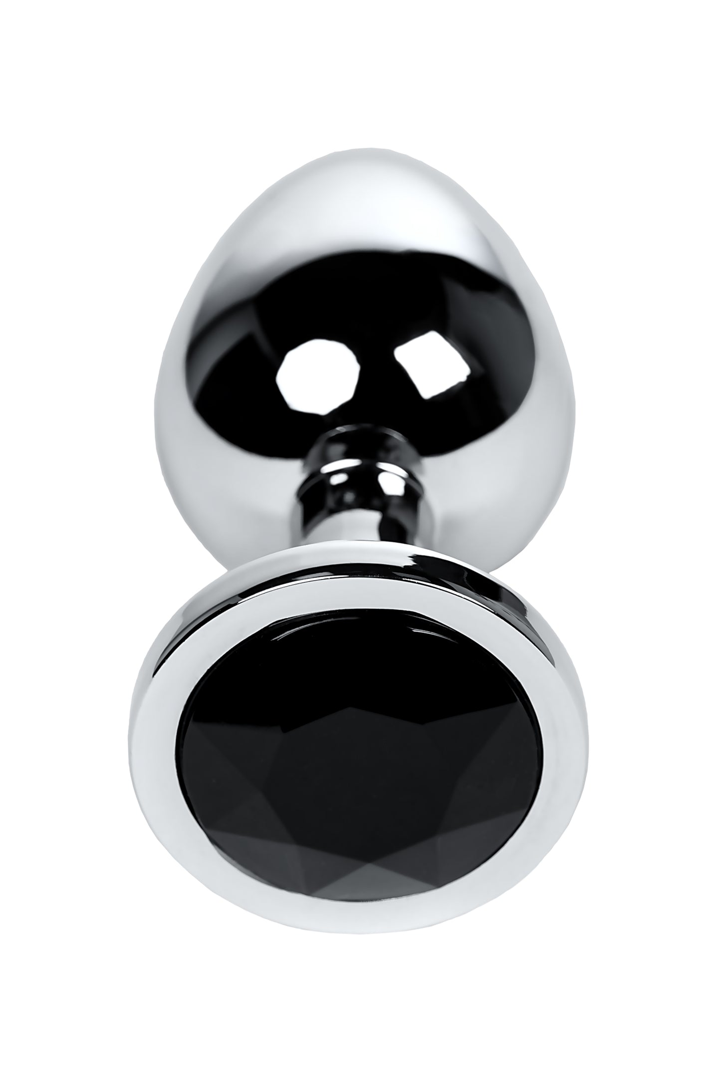 Metal by TOYFA Anal Plug, Metal, gümüş, siyah kristalli, 8,1 cm, Ø 3,4 cm