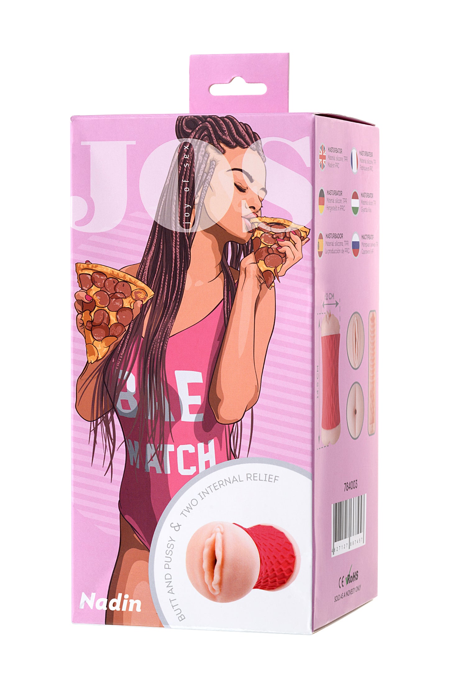 JOS  NADİN Çift Taraflı Masturbator , TPR, Ten, 14,5 cm
