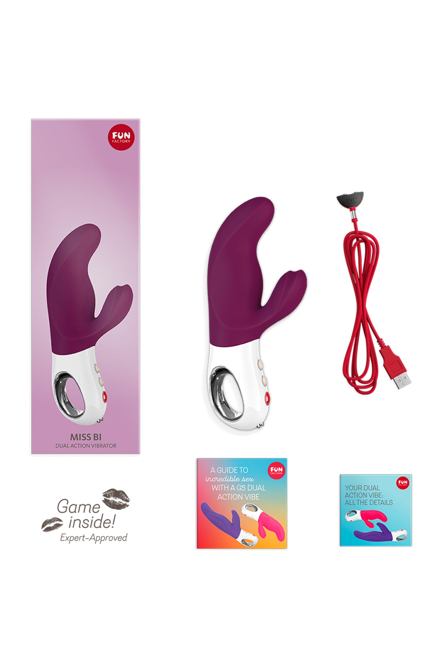 Fun Factory MİSS Bİ Vibratör, silikon, kırmızı, 17 cm