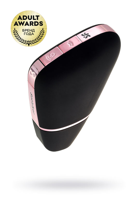 Satisfyer Love Triangle Vakum Dalgası Klitoral Stimülatör, Silikon, Siyah, 8,8 cm