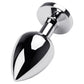 Metal by TOYFA Anal Plug, Metal, gümüş, siyah kristalli, 8 cm, Ø 3,4 cm, 85 g
