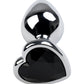 Metal by TOYFA Anal Plug, Metal, gümüş, siyah kristalli, 7 cm, Ø 2,7 cm, 50 g