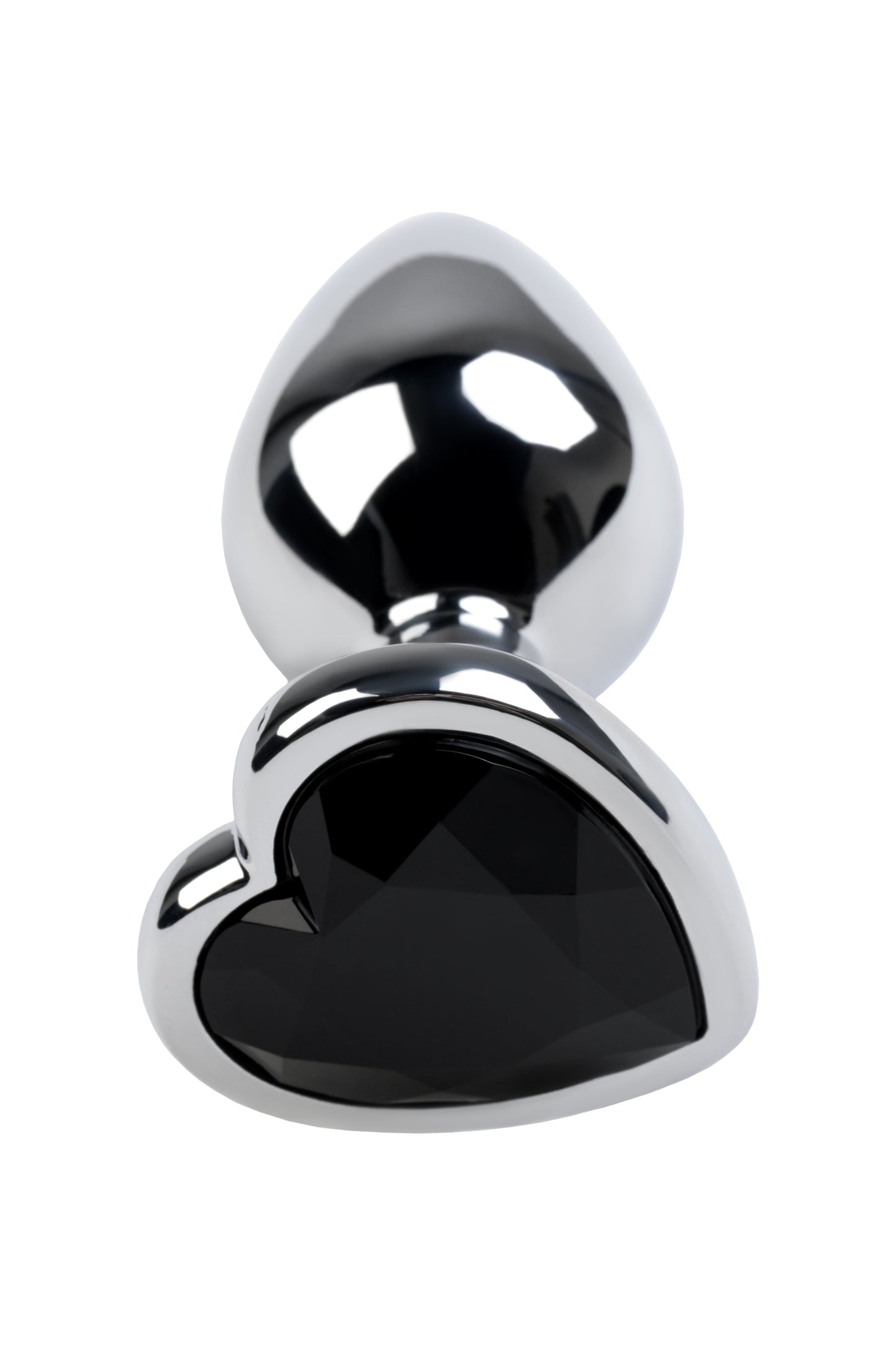 Metal by TOYFA Anal Plug, Metal, gümüş, siyah kristalli, 7 cm, Ø 2,7 cm, 50 g