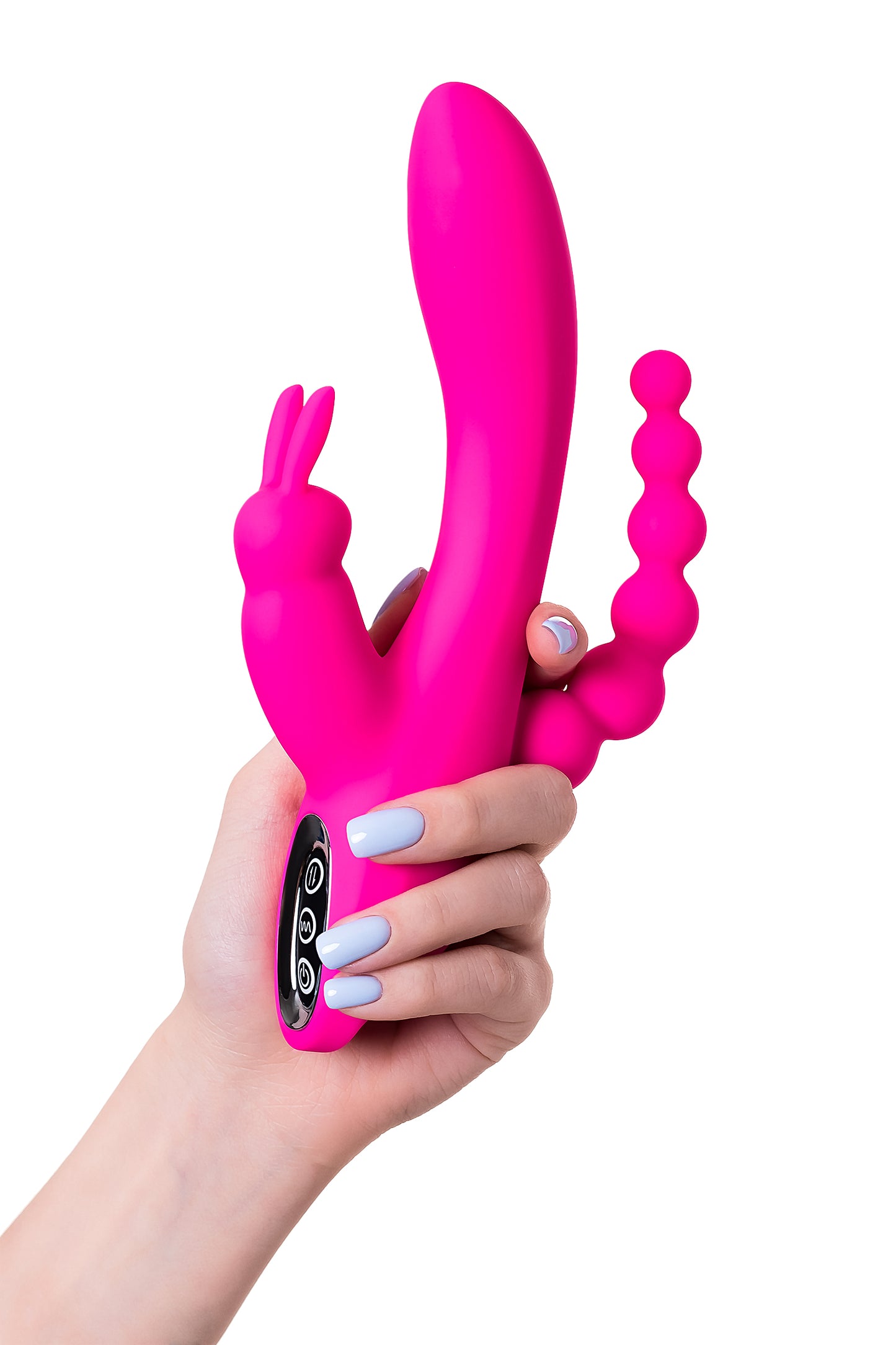 JOS SPANKY Üçlü Vibratör, silikon, pembe, 21 cm